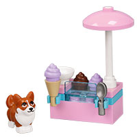 stoisko z lodami + corgi<br>+zabawka niespodzianka