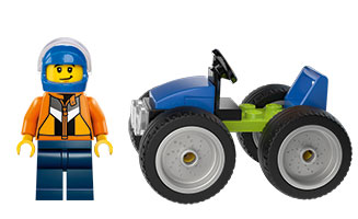 kaskader + quad<BR>+ zabawka niespodzianka<br>dobór losowy spośród zabawek LEGO