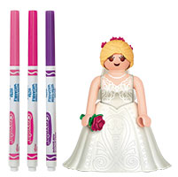 księżniczka + flamastry do malowania sukienki