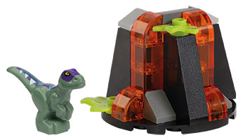 raptor z wulkanem