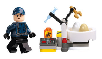 zestaw: strażnik + stacja badawcza <br> + zabawka niespodzianka
